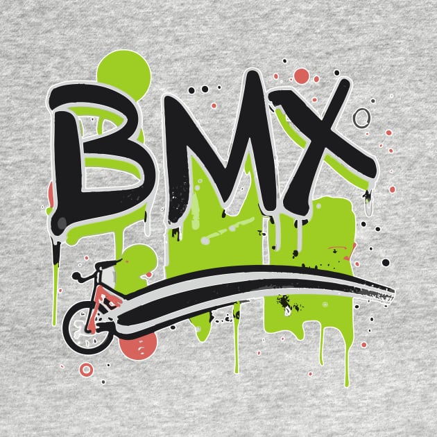 BMX Bike Grunge for Men Women Kids and BMX Riders by Vermilion Seas